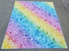 NEW - Hand Dyed Pastel Opalescense Twin size 60" x 72" Quilt Completed/Finished