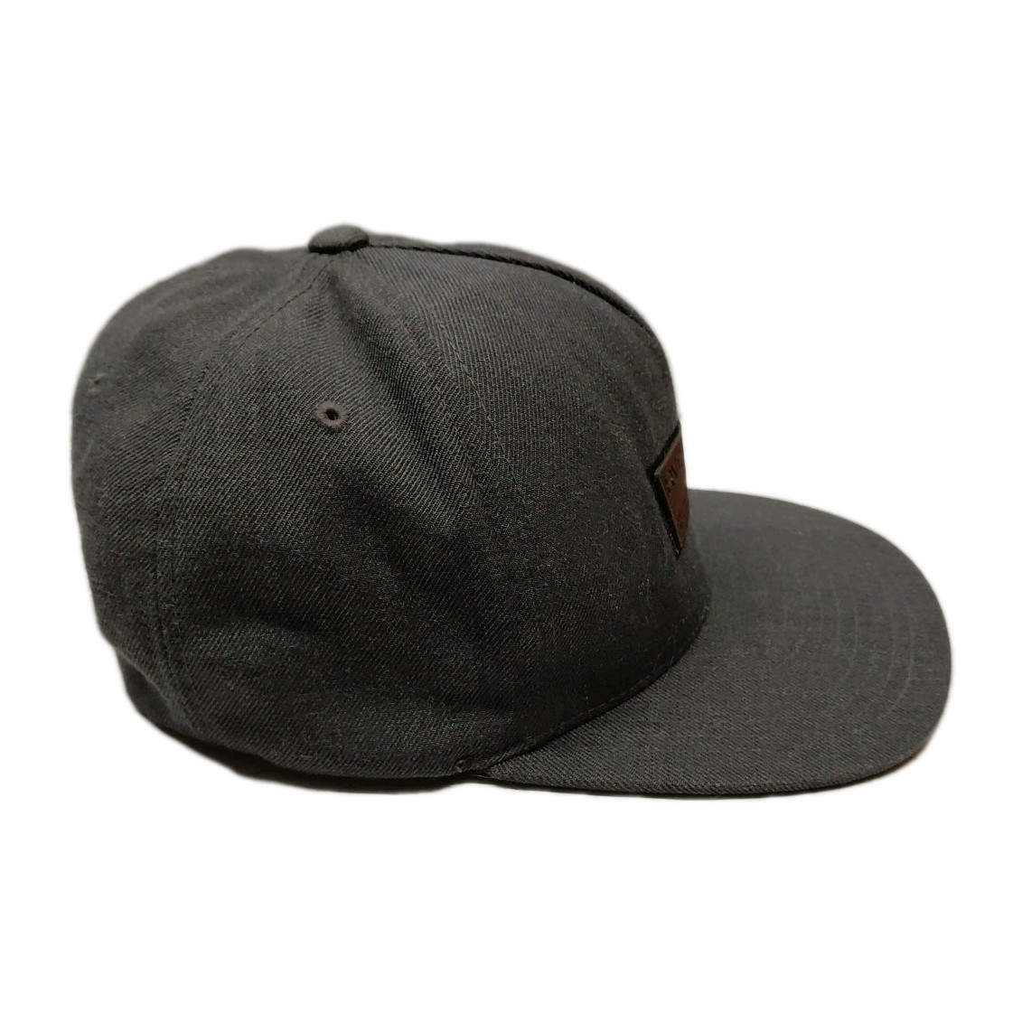 RVCA Hat Leather Patch Gray Wool Blend Adjustable… - image 2