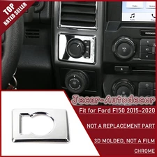 Chrome 4WD Four Wheel Drive Switch Panel Cover Trim For Ford F150 XLT 2015-2020