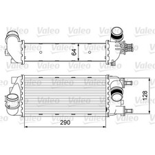 Valeo Ladeluftkühler für Fiat 500 Panda