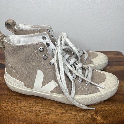 VEJA Nova Canvas Tan Brown Women s Sneaker Size 6 High Top Lace Up