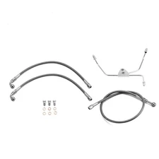 45" Upper&lower Front Brake Line Kit For Harley 16"-18" Handlebar Without ABS