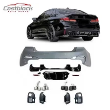 For 2021~ 2023 BMW 5 Series 4-Door M5 F90 Style Rear Bumper Cover Body Kit