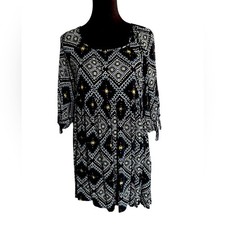 Princess Vera Wang Boho Peasant Mini Dress, Size Medium/Large, Cottagecore