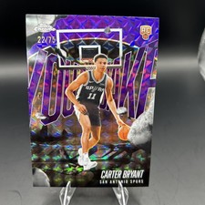 CARTER BRYANT 2025-26 TOPPS CHROME YOUTHQUAKE ROOKIE PURPLE GEO RC /75 Q3464