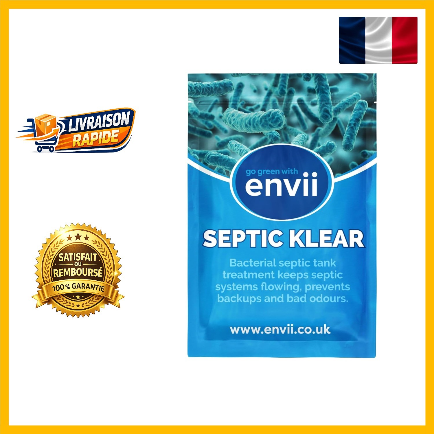 Fosses septiques entretien Envii Septic Klear maison de campagne 12 pastilles