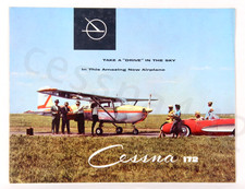 CESSNA 172 Vintage 1956 Rare Factory Fold Out Aircraft Brochure Corvette