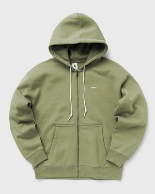 NIKE SOLO SWOOSH FULL ZIP HOODIE HERREN UK M 'OIL GREEN' - DR0403 386