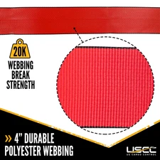 US Cargo Control 4" x 300' 20K Polyester Cargo Webbing - Red