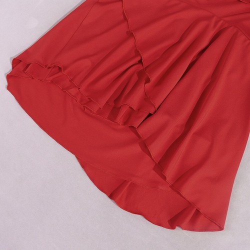 Sexy Women Milk Fiber Halter V-Neck Flared Sleeve Backless Miniskirt Dress Gift - Picture 17 of 22