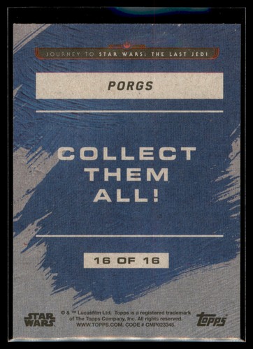 2017 Topps Star Wars Journey to The Last Jedi Character Insert #16 Porgs - Picture 2 of 2