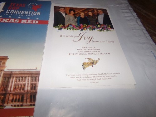 Set 2 Texas Republican Convention Fort Worth Karte Rick Perry Weihnachtskarte 2014 - Bild 3 von 12