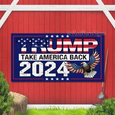 Trump 2024 Flag Take America Back Make America Great Again Banner