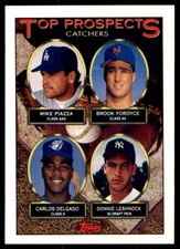 1993 Topps Mike Piazza/Brook Fordyce/Carlos Delgado/Donnie Leshnock Los Angeles