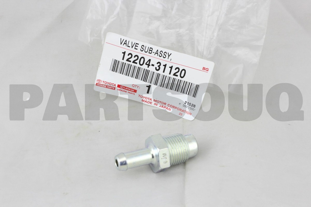 1220431120 Genuine Toyota VALVE SUB-ASSY, VENTILATION 12204-31120  