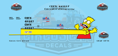 #ad #ad CBFX 441667 Bart Graffiti HO 1:87 Scale Decal Set $12.97