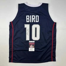 Autographed/Signed Sue Bird UConn Connecticut Blue College Jersey JSA COA