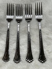 4 Oneida Distinction Deluxe HH Stainless Spring Glen 7 3/8 inch Dinner Forks