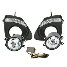 Pair Halogen Fog Lights For Toyota Corolla 2011-2013 W Led Bezel Wires Bulbs Pair Halogen Fog Lights For Toyota Corolla 2011-2013 W Led Bezel Wires Bulbs