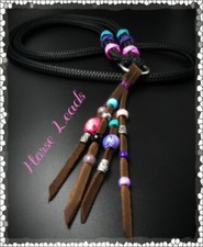 Cordeo Halsseil mit Perlen Leder Quaste
