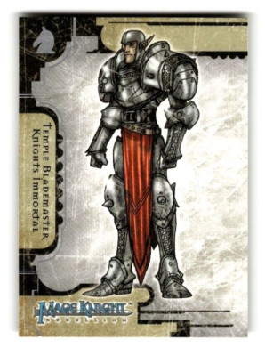Mage Knight Rebellion Temple Blademaster Knight's Immortal Card #RE36