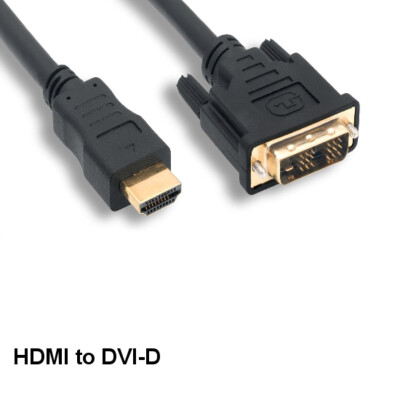 KNTK 25' HDMI to DVI Cable Digital Single Link 1080p for TV PC Monitor Display