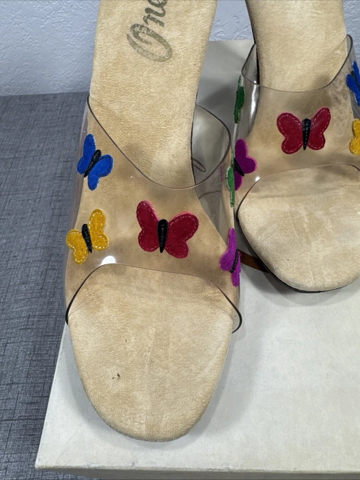 复古 Onex 多麂皮绒高跟鞋 7 码蜂蜜 — 第 2/4 张图片