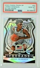 JAMES WISEMAN 2020 Panini Prizm Draft Picks RC - Silver # 82 - PSA GEM MINT 10