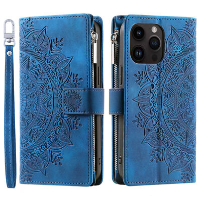Zipper Totem Leather Wallet Phone Case For Xiaomi Redmi Note 12 Pro K60 K50 A1