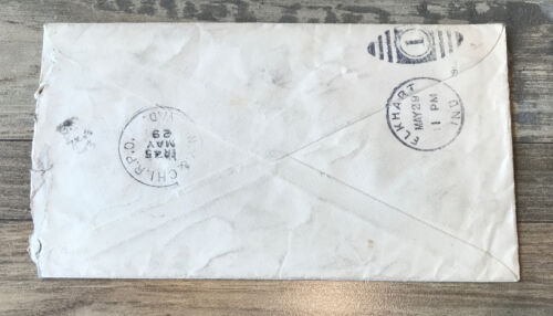 US Postal Stationary Special Delivery Cover 1913 Elkhart IN NY & Chicago RPO 10c - Bild 3 von 4