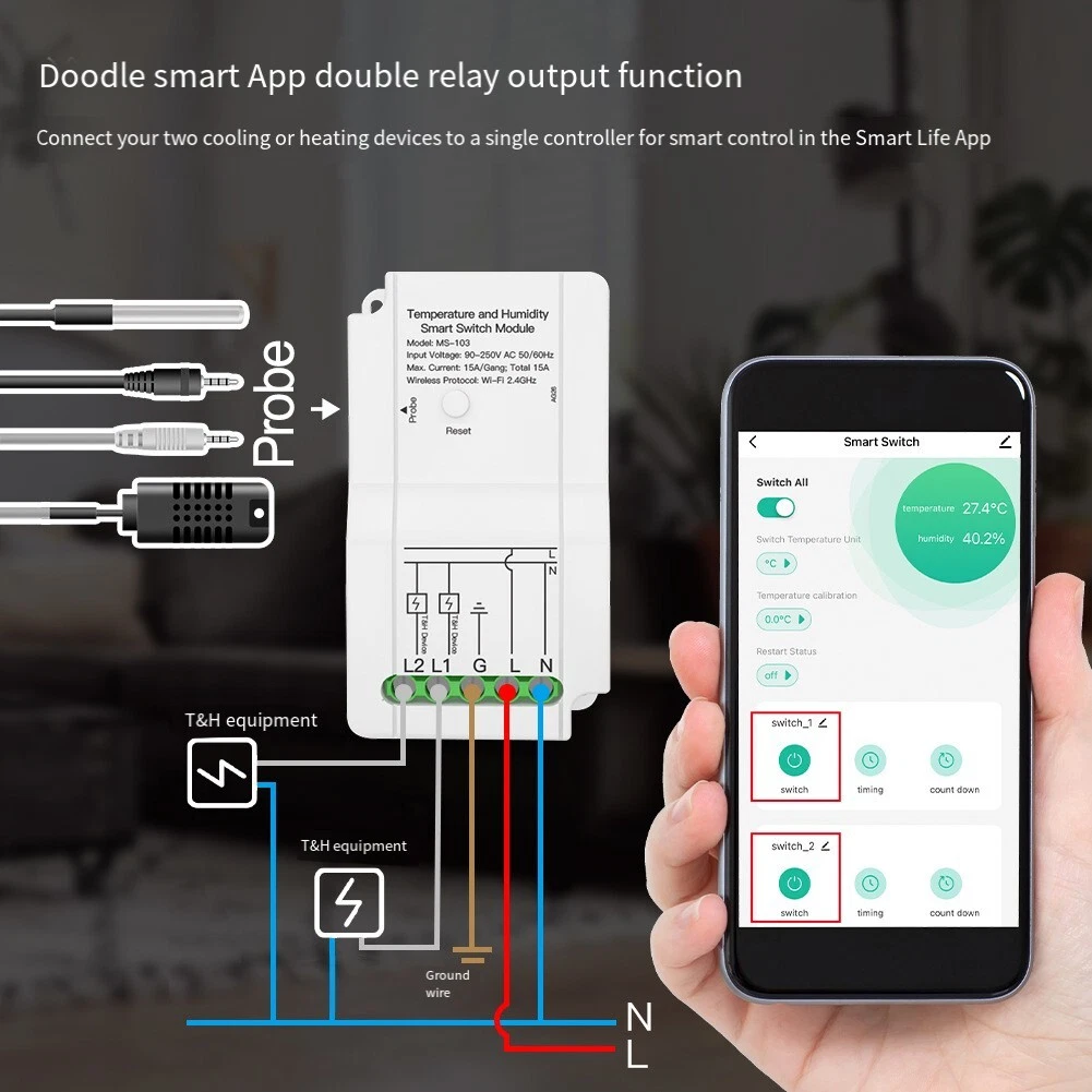 Temperature and on sale humidity control