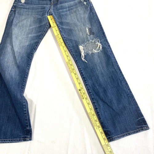 Abercrombie & Fitch Distressed Jeans Women's 2 W26 Blue Perfect Stretch Button - Picture 6 of 9