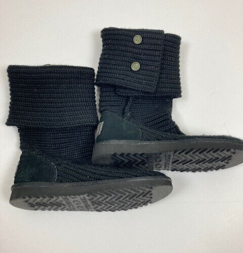Ugg S/N 5819 donna tomaia nera in tessuto di montone taglia 6 - Foto 6 di 10