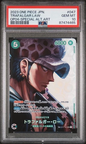 PSA 10 ONE PIECE Card Game OP01-047 Trafalgar Law OP04 Alternate Art Japanese