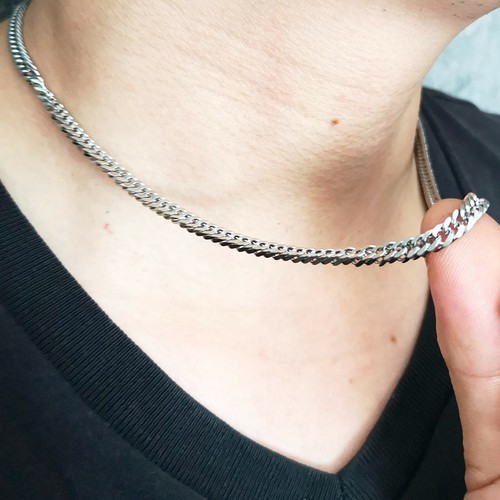 4mm fashion S.steel curb chain necklace 