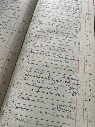 Vintage Ledger 1950s Cash Day Book Film Play Prop Hand Written Clare Suffolk Old - Picture 8 of 15