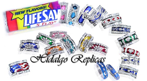 DESIGNER REPLICA_3-"X" KISSES BRILLIANT CZ RING JACKET_SZ-7_925 STERLING SILVER - Picture 10 of 11