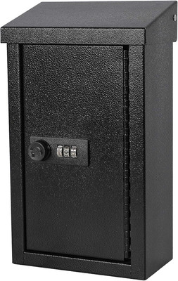 Xydled Wall-Mounted Key Drop Box with Combination Lock, Metal Mailbox, Indoor&Ou