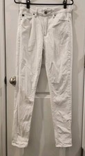 KanCan Womens White Jeans Size 9/28 High Rise Super Skinny 5-Pocket