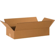 BOX USA B20104 Flat Corrugated Boxes, 20"L x 10"W x 4"H, Kraft (Pack of 25)