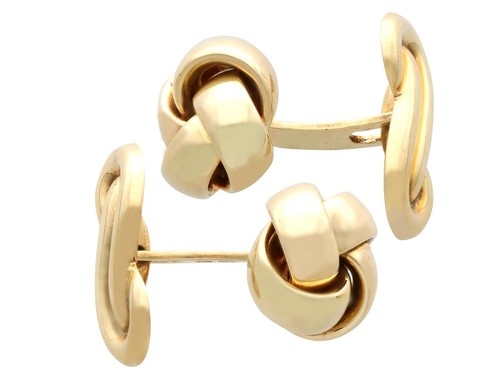 14ct Yellow Gold Cufflinks Vintage Circa 1950 - Picture 2 of 7
