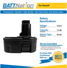 14.4V 1.5Ah NiCd Battery for Dewalt DW9094 DW9091 DC9091 DE9038 DE9091 DE9092