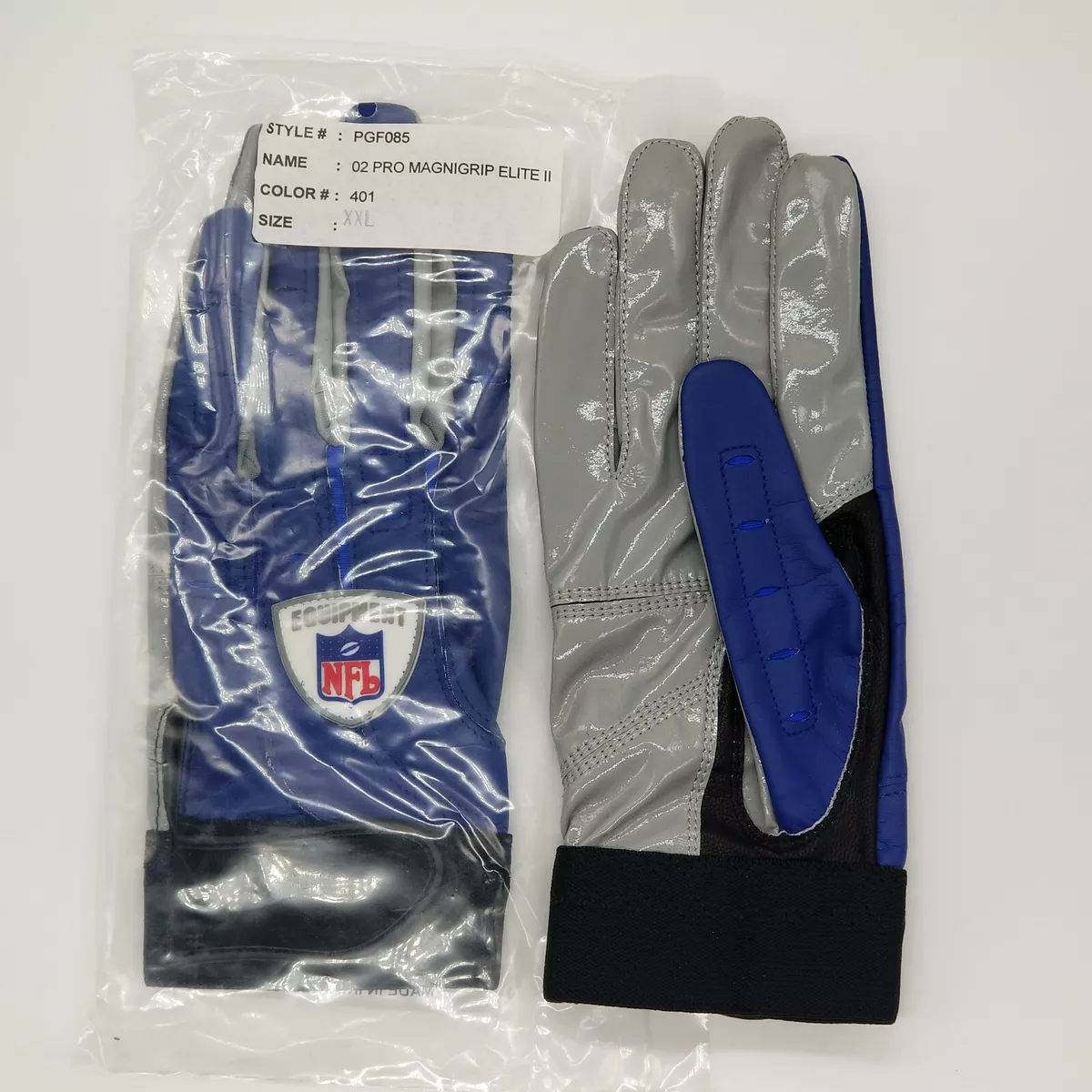 XXL PRO MAGNIGRIP ELITE II ADULT RECEIVER FOOTBALL GLOVES NFL ISSUED