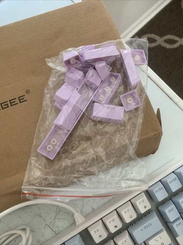 Mechanical Gaming Keyboard Blue & White Keycaps USB wired MageGee 75% NIB - Picture 3 of 24