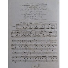 PLANTADE Charles Croirai-je ce que dit Colin ? Chant Piano ca1830