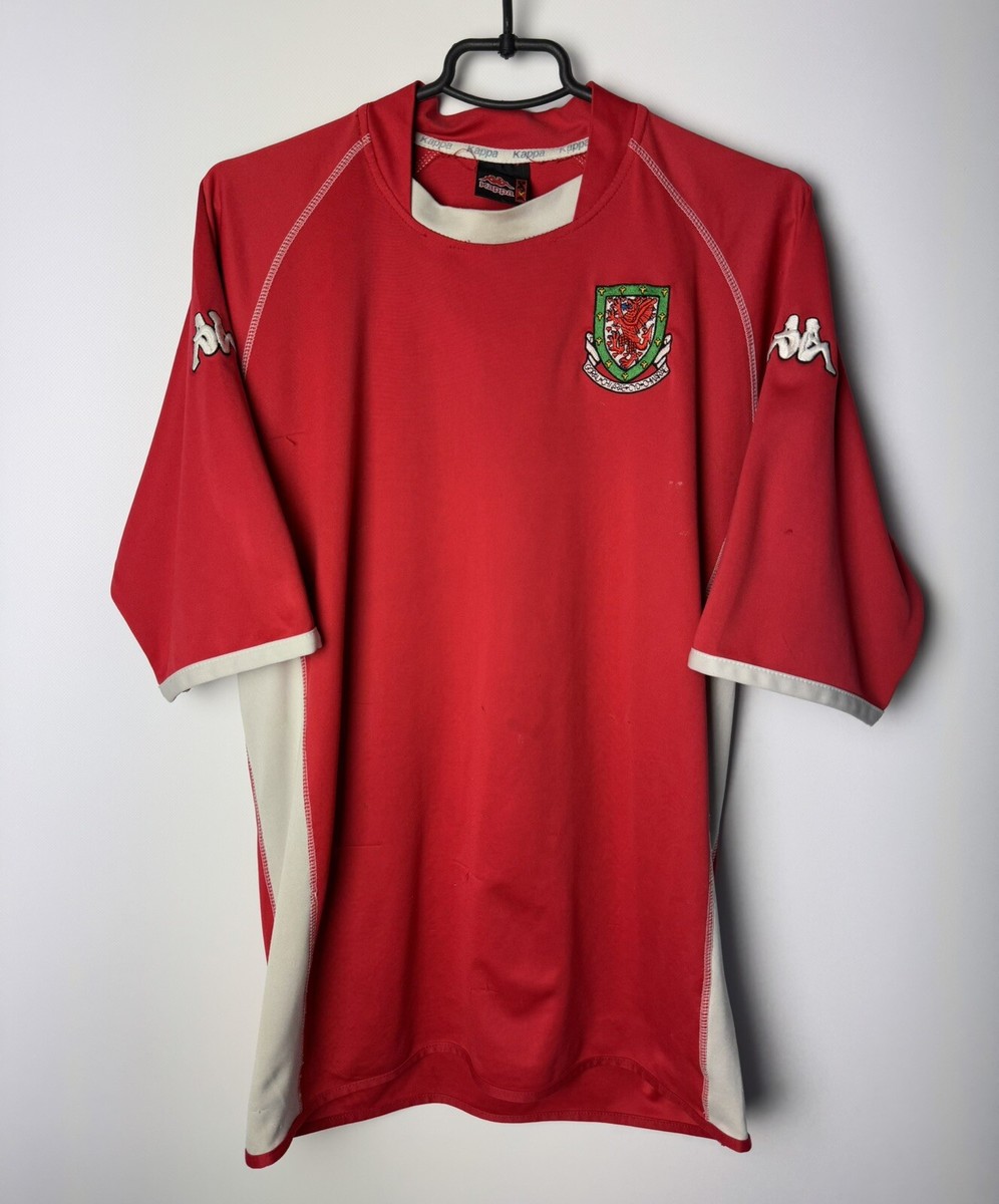 WALES 2002 2004 HOME FOOTBALL SHIRT SOCCER JERSEY KAPPA sz XL MEN
