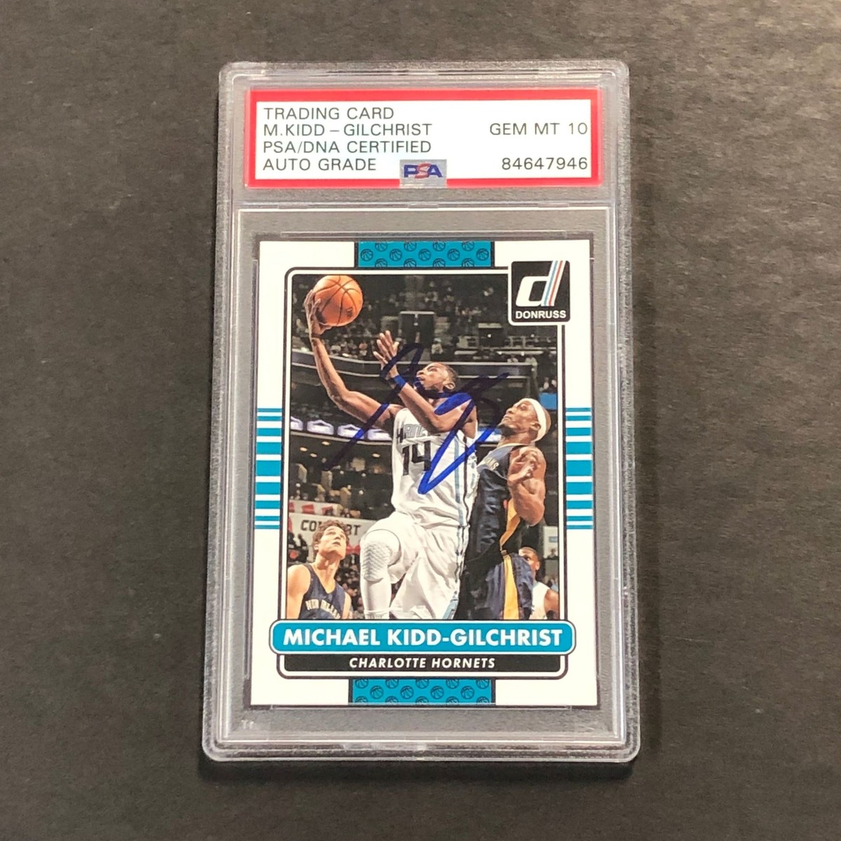 2014-15 Panini Donruss #4 Michael Kidd-Gilchrist Signed Card AUTO