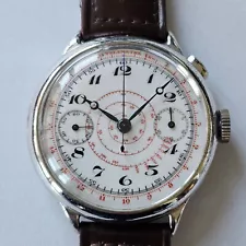 ANONYMOUS-CHRONO-MONOPBUTTON-COLUMN WHEEL-LANDERON HAHN-OVERSIZE(40MM)-RARE