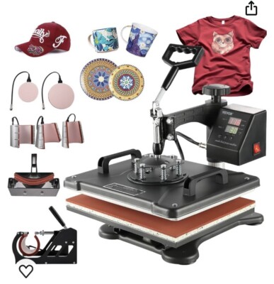 Carejoy 8-in-1 Digital Transfer Sublimation Heat Press Machine