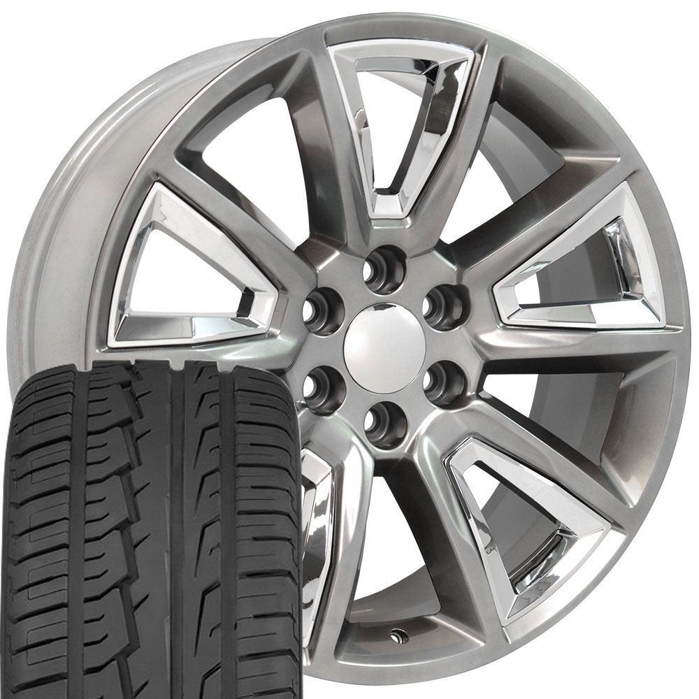 5696 Hyper 22 inch 6x5.5 Wheels & 285/45r22 Tires Fit GMC Chevy ...